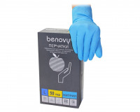 Benovy Перчатки нитриловые, медицинские, диагностические, неопудренные, текстурированные, размер L, 