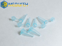 Тонкостенные пробирки для ПЦР с плоской крышкой объемом 0,2 мл (голубые, Axygen, 1000 шт/уп)