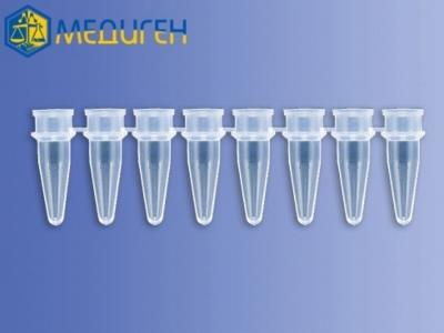 Пробирки объемом 0,2 мл в стрипах по 8 штук (Axygen, 125 стрипов/уп)